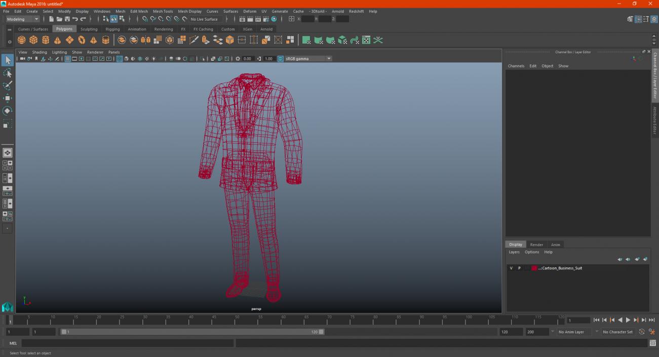 3D Cartoon Business Suit