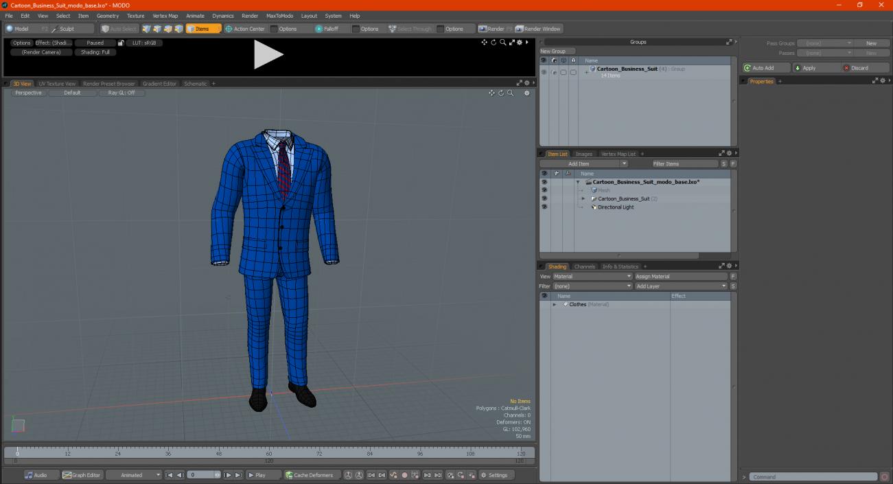 3D Cartoon Business Suit