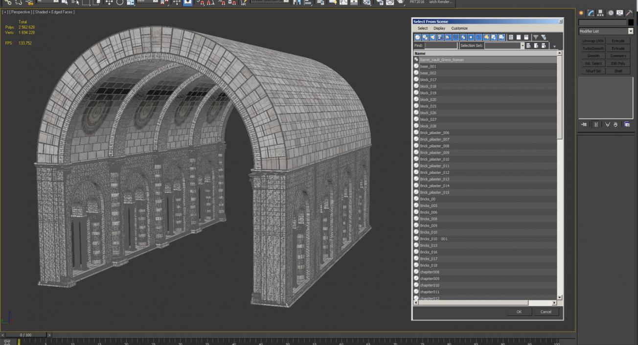 3D Barrel Vault Greco Roman 2