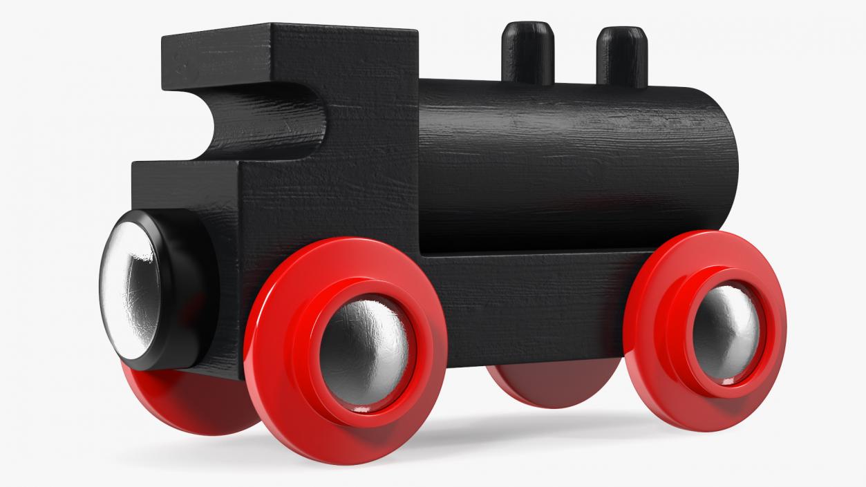 Classic Wooden Toy Train 3D model