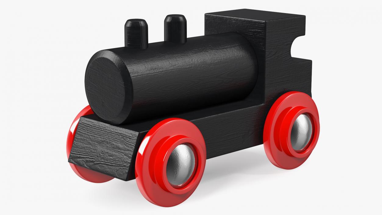 Classic Wooden Toy Train 3D model