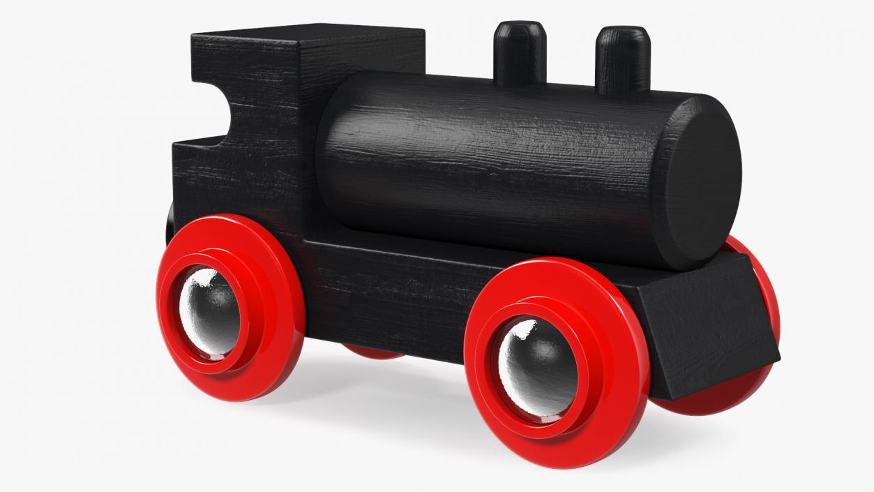 Classic Wooden Toy Train 3D model