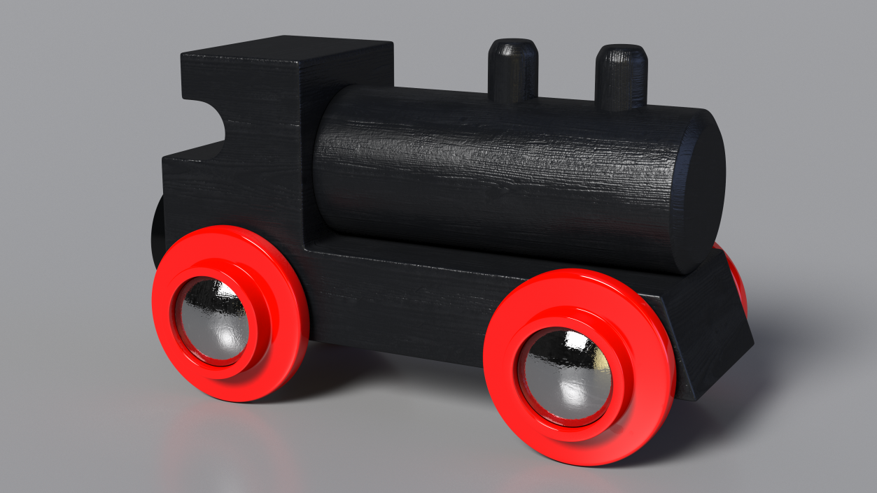 Classic Wooden Toy Train 3D model