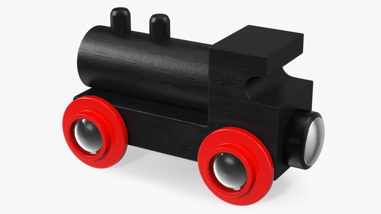 Classic Wooden Toy Train 3D model