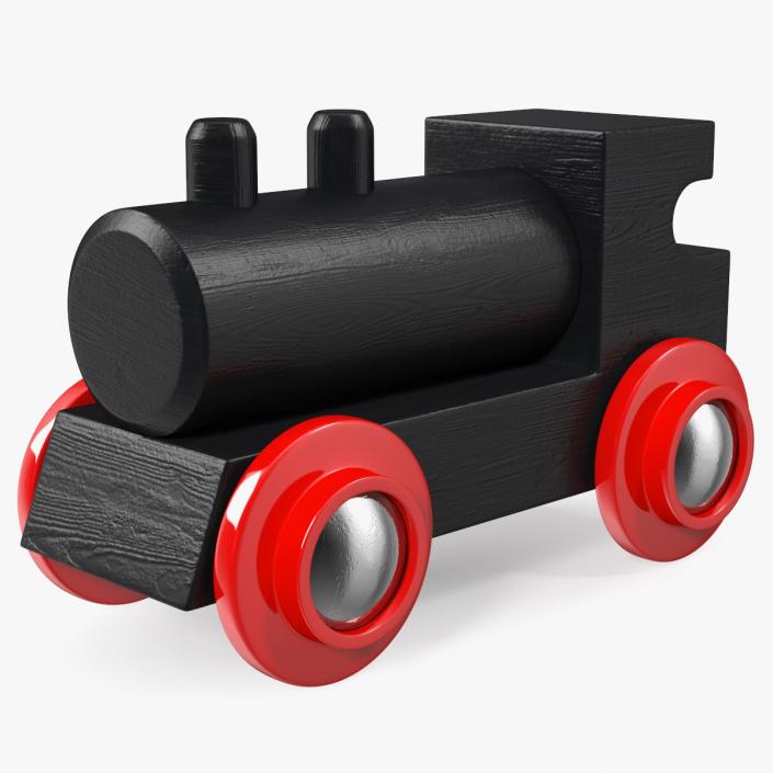 Classic Wooden Toy Train 3D model