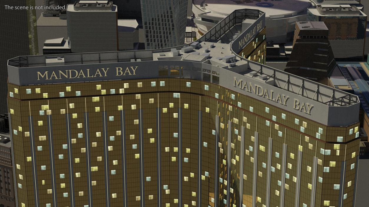 3D Mandalay Bay Night Glow model