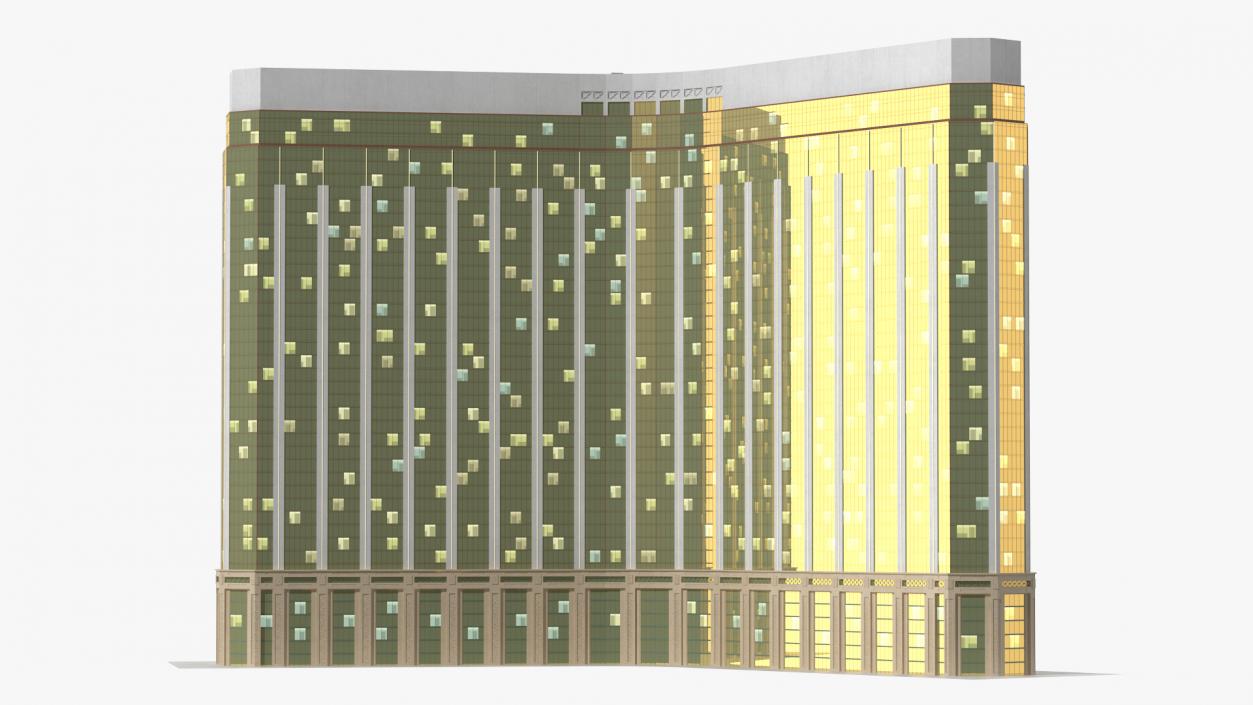 3D Mandalay Bay Night Glow model