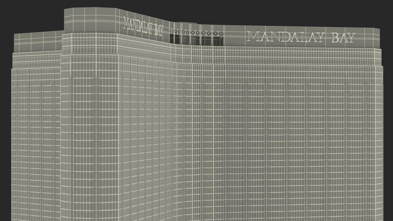 3D Mandalay Bay Night Glow model