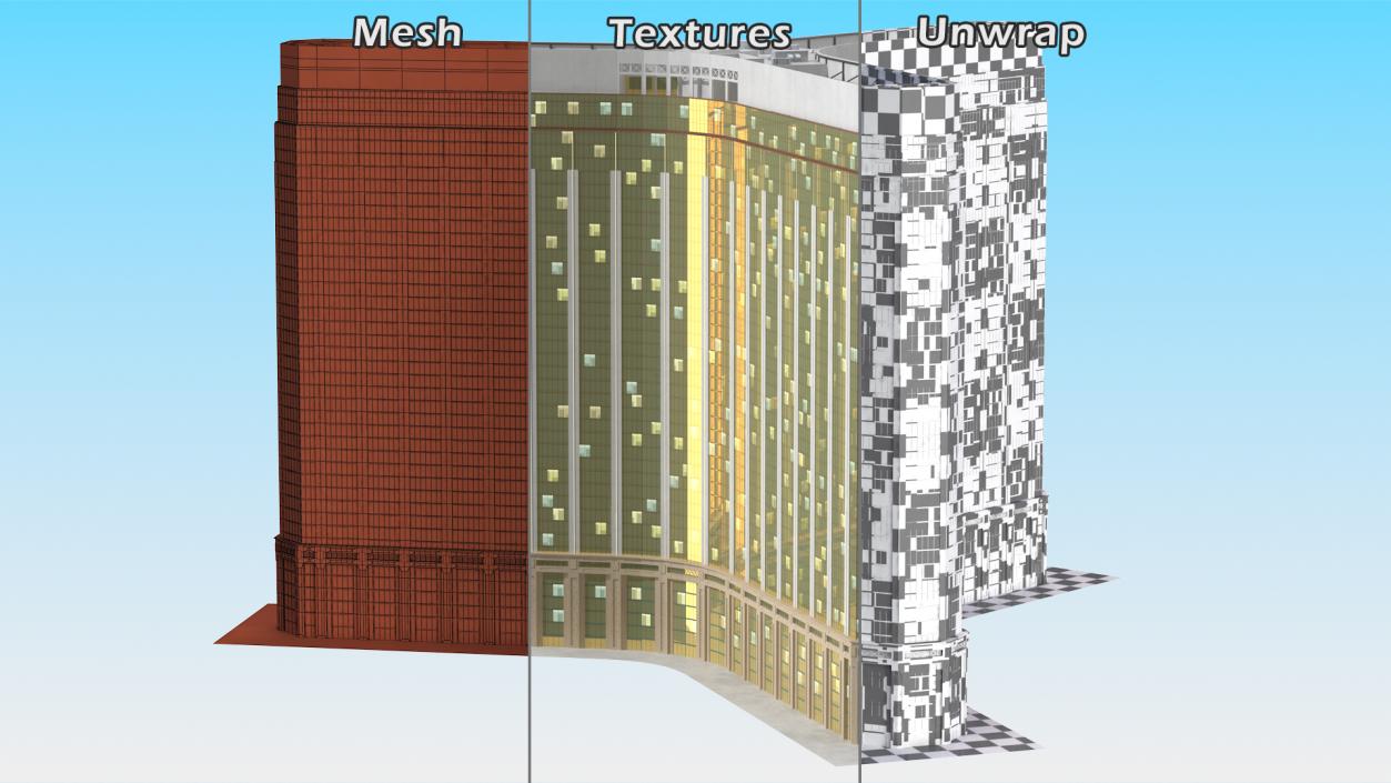 3D Mandalay Bay Night Glow model