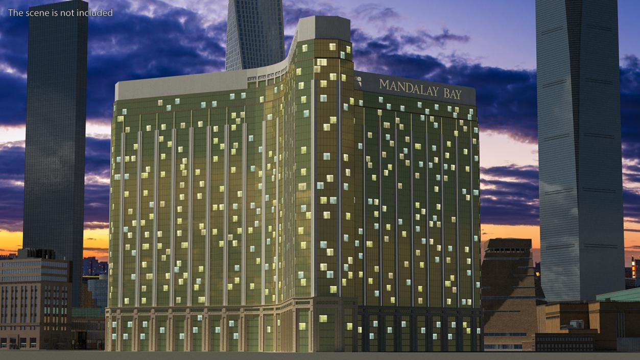 3D Mandalay Bay Night Glow model