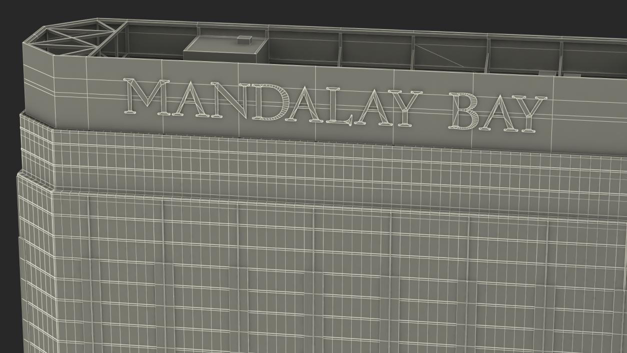 3D Mandalay Bay Night Glow model