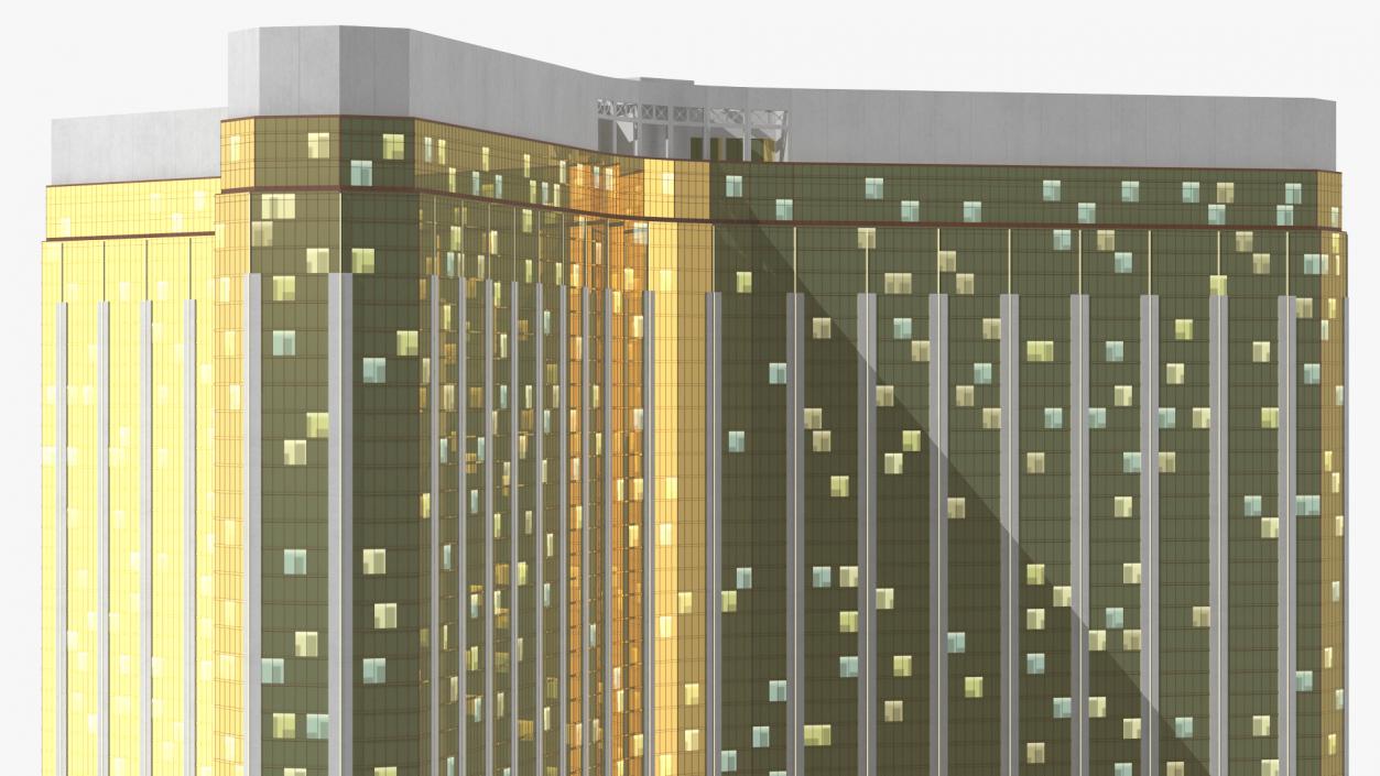 3D Mandalay Bay Night Glow model