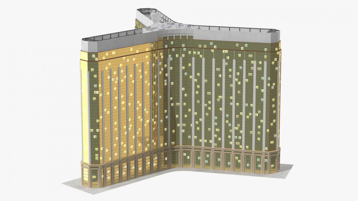 3D Mandalay Bay Night Glow model