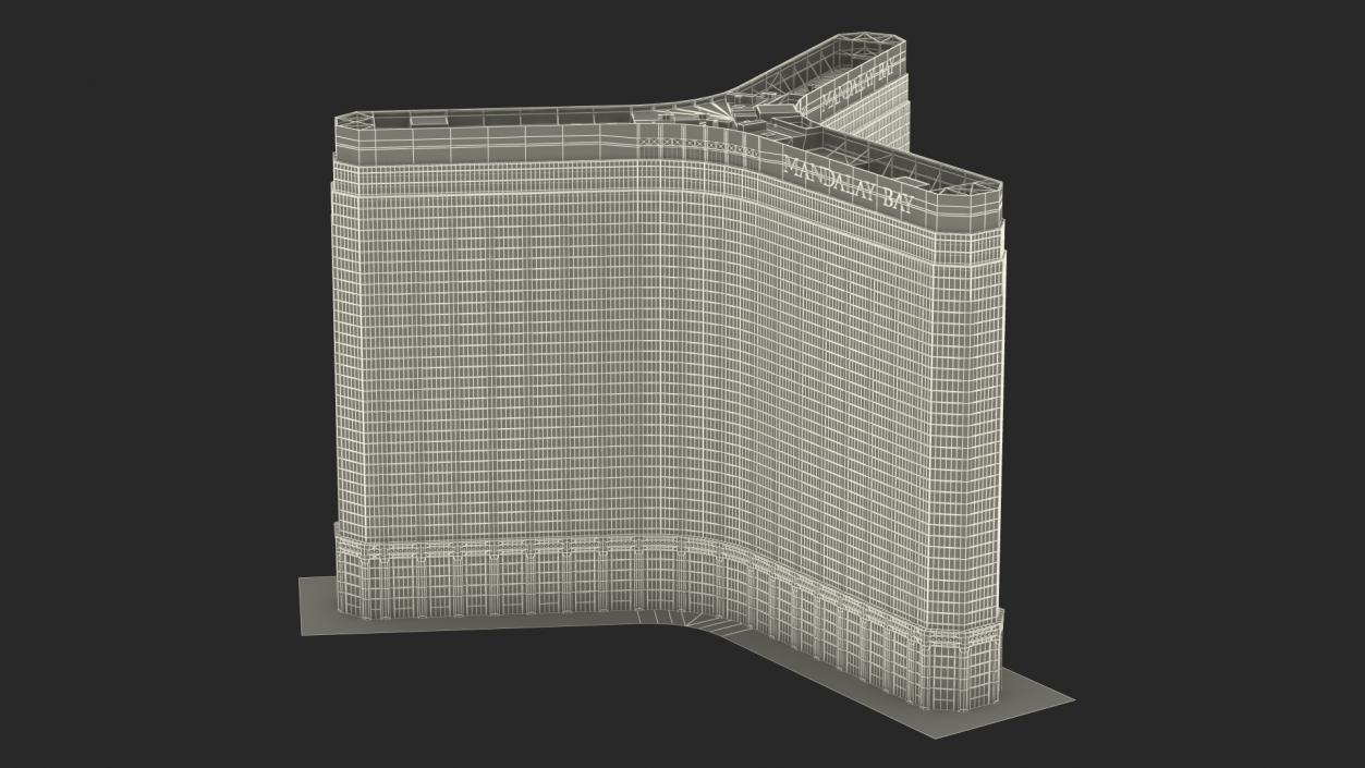 3D Mandalay Bay Night Glow model