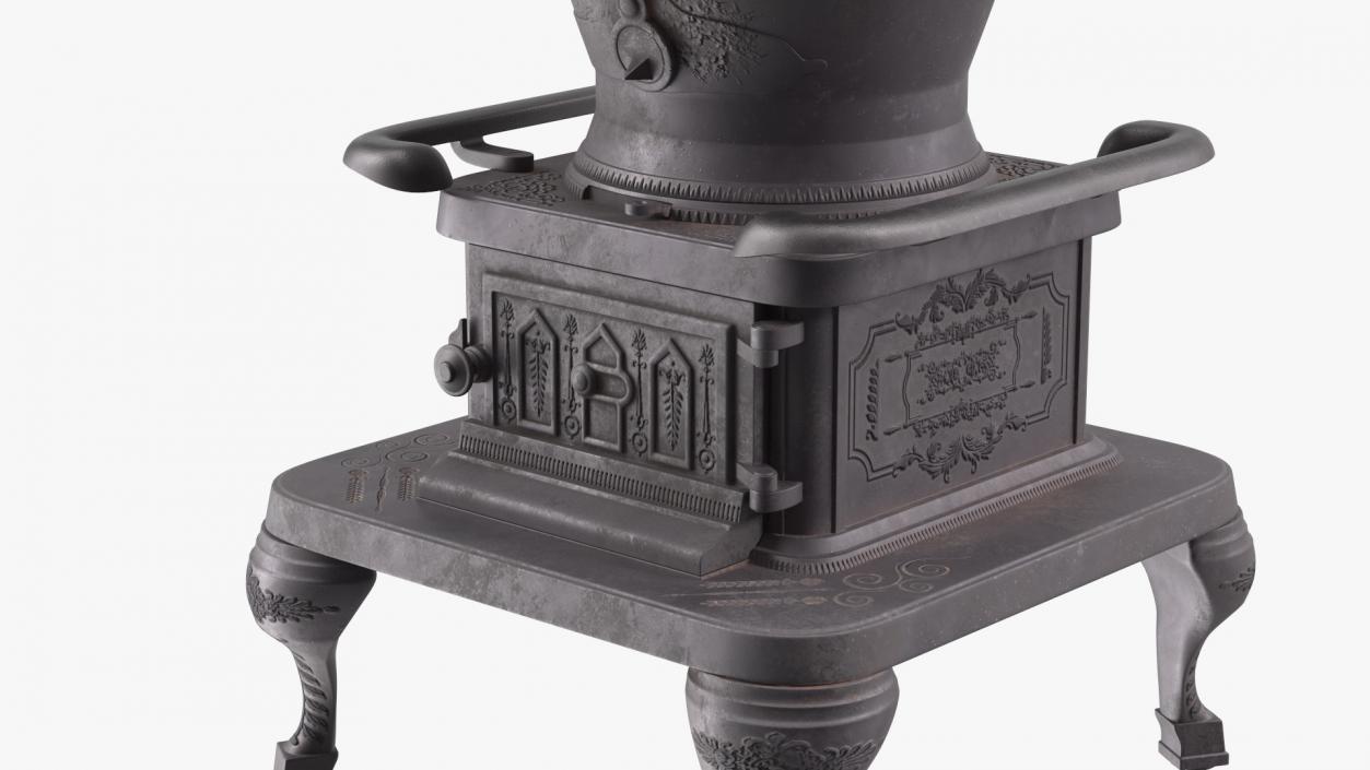 3D Old Potbelly Stove Open model