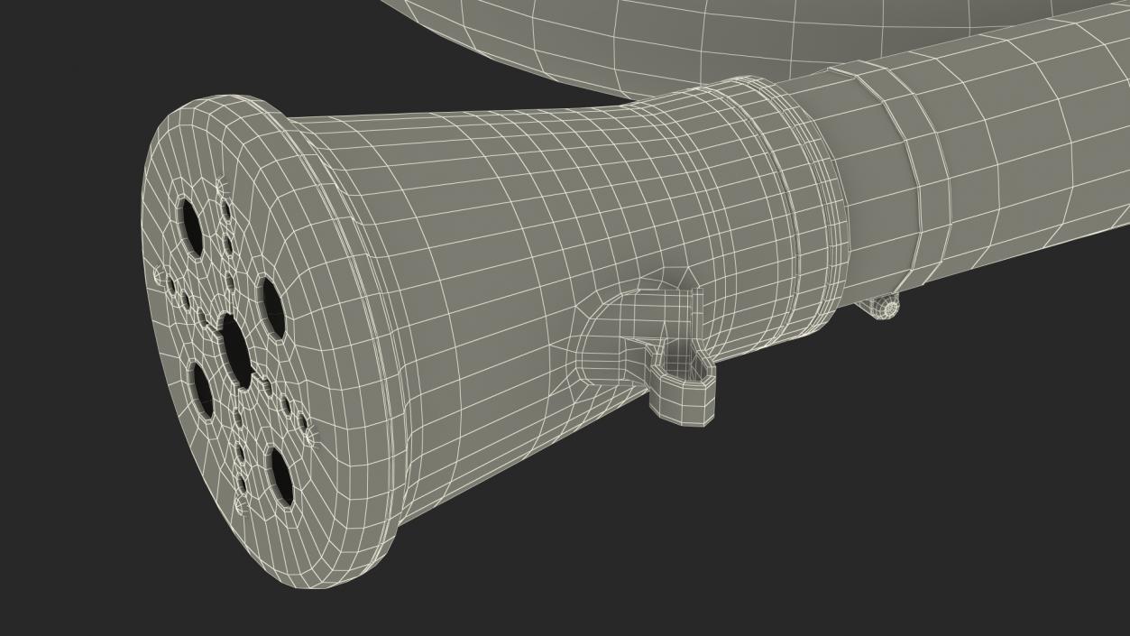 Exhaust Fume Extraction System Twin Duct Rigged 3D