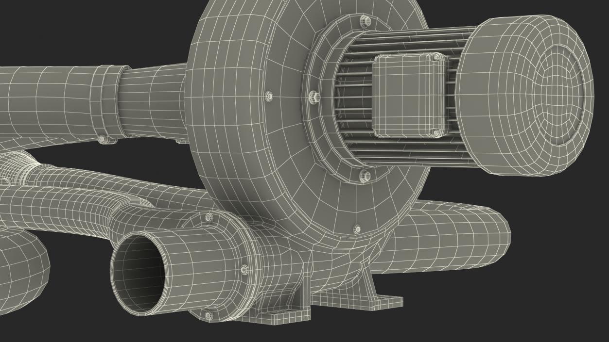 Exhaust Fume Extraction System Twin Duct Rigged 3D