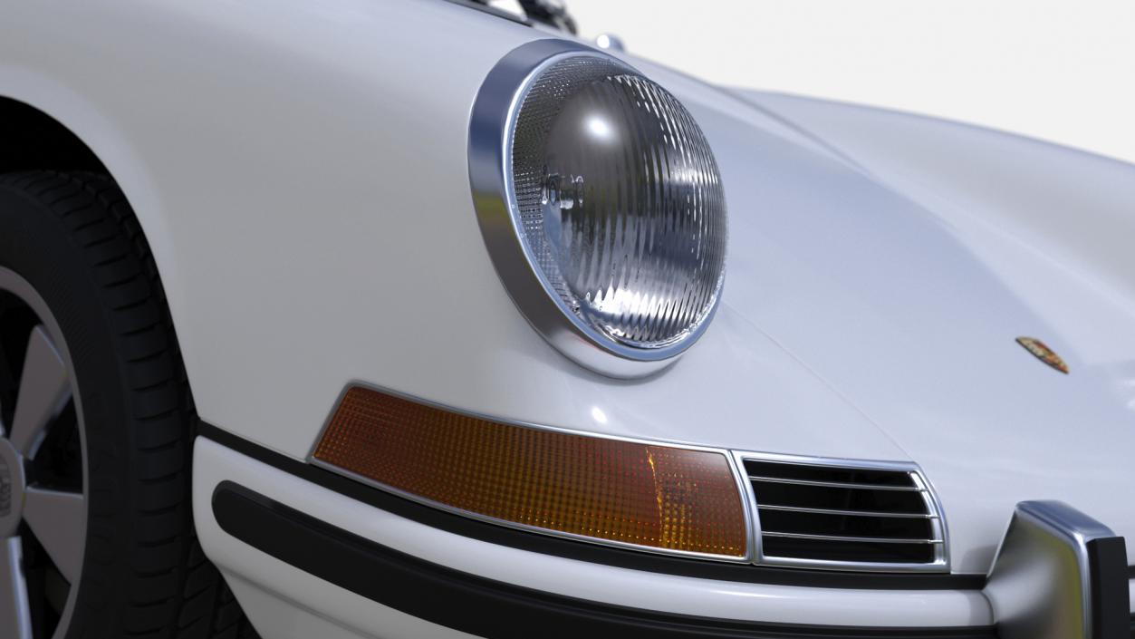 White Porsche 911 1969 3D