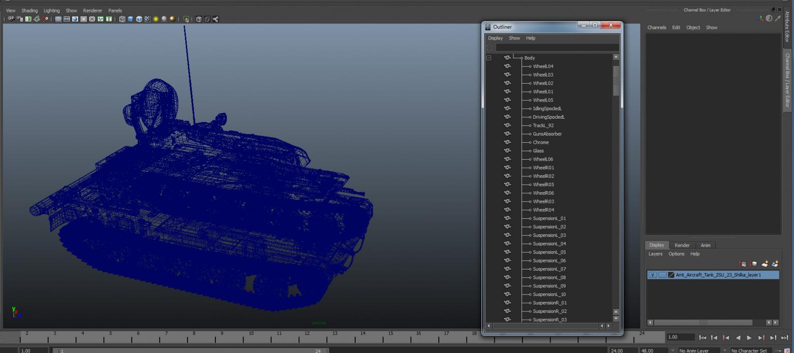 Anti Aircraft Tank ZSU 23 Shilka 3D