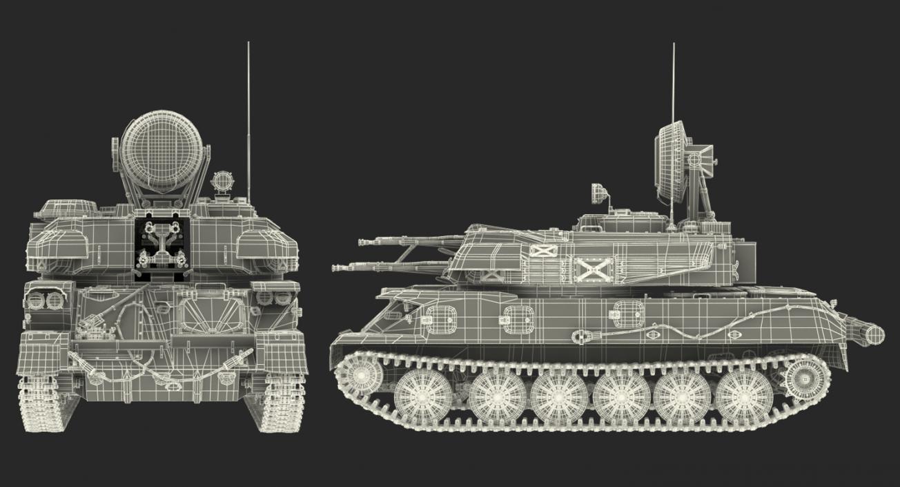 Anti Aircraft Tank ZSU 23 Shilka 3D