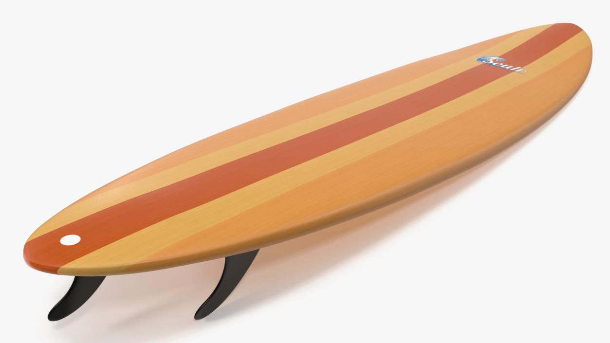 3D model Hybrid Funboard Surfboard