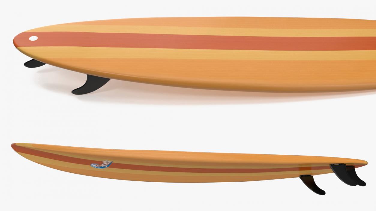 3D model Hybrid Funboard Surfboard