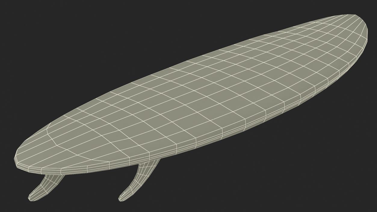 3D model Hybrid Funboard Surfboard