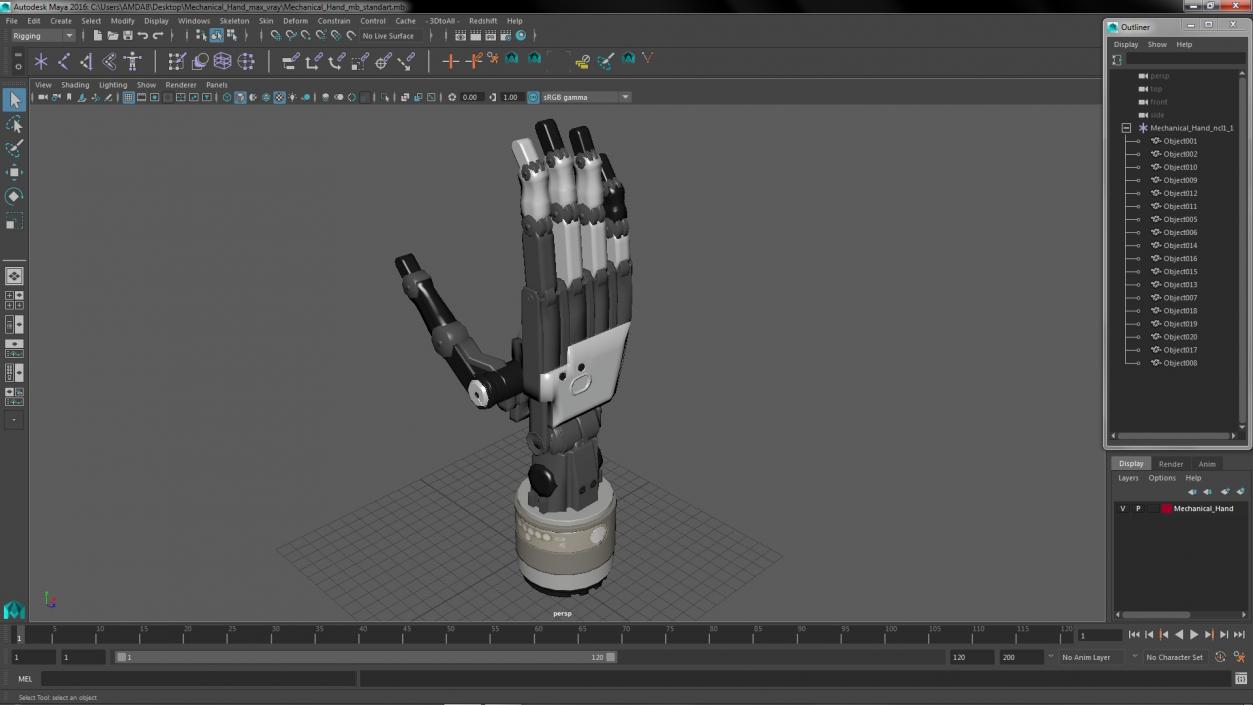 3D model Mechanical Hand