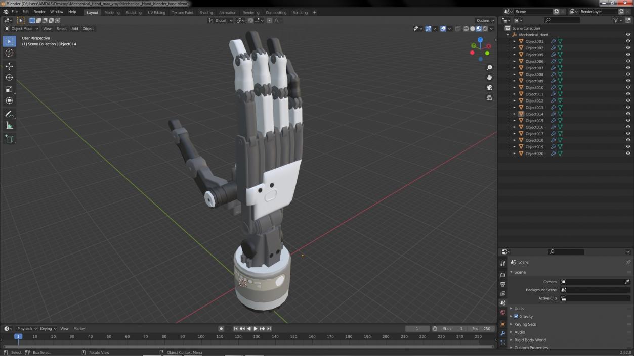 3D model Mechanical Hand