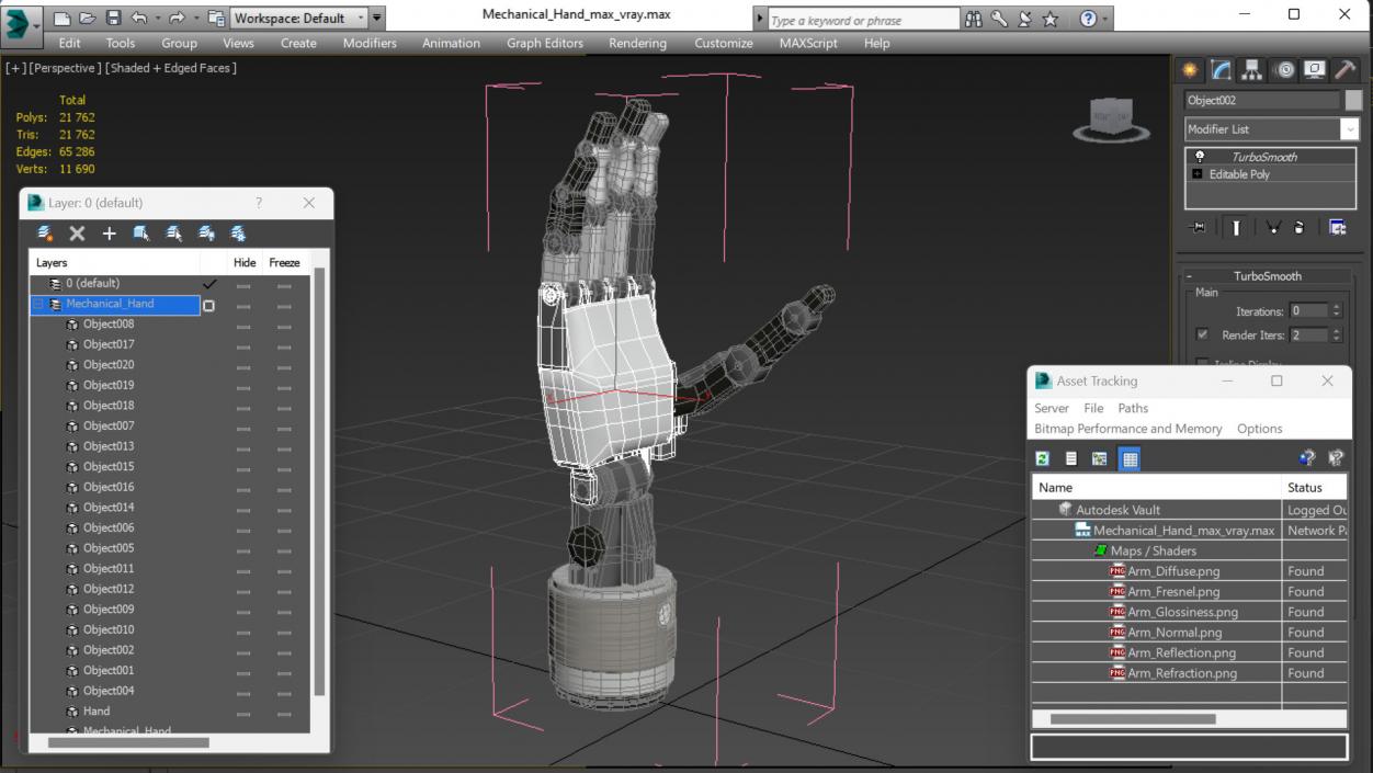 3D model Mechanical Hand