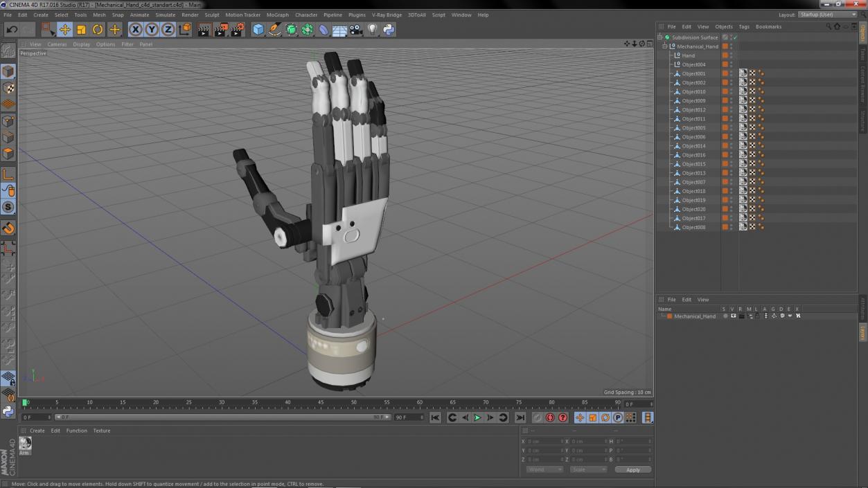 3D model Mechanical Hand