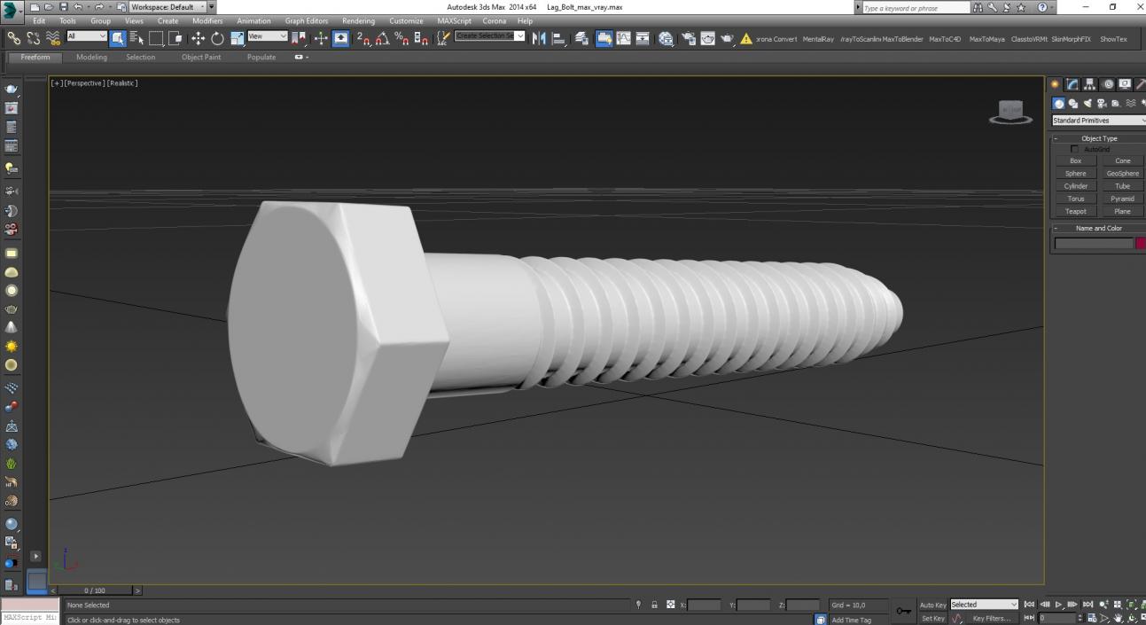 3D Lag Bolt for 3D Print 2 model