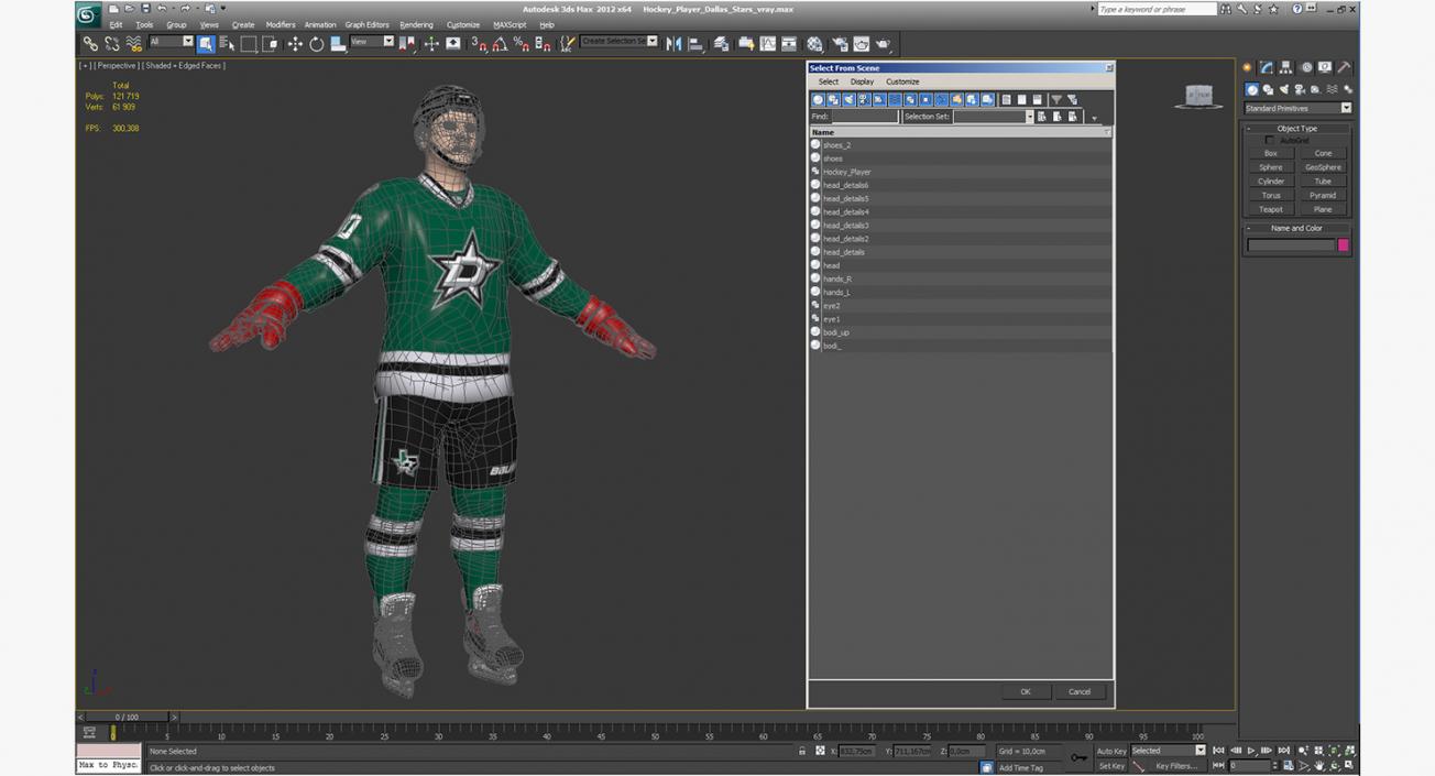 Hockey Player Stars 3D model