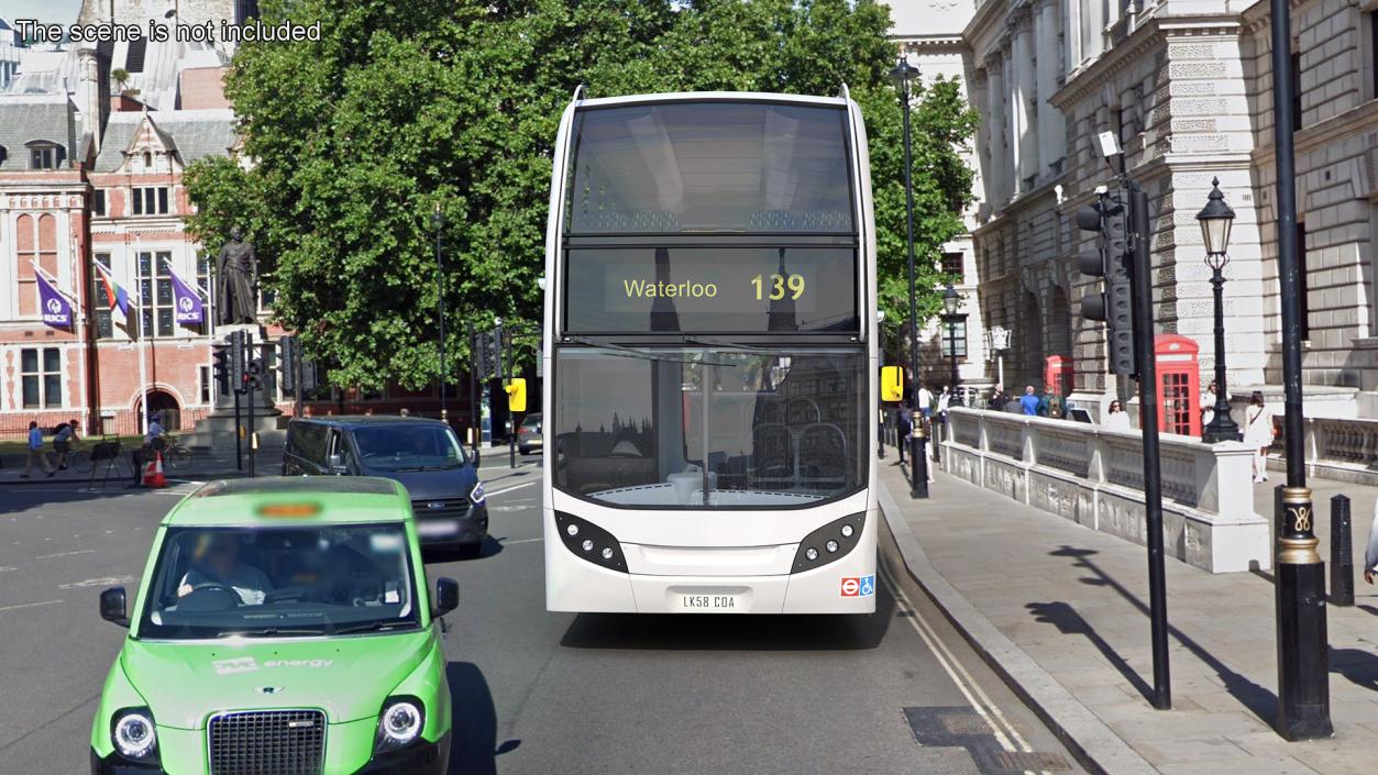 3D Enviro400 Double Decker Bus Simple Interior model