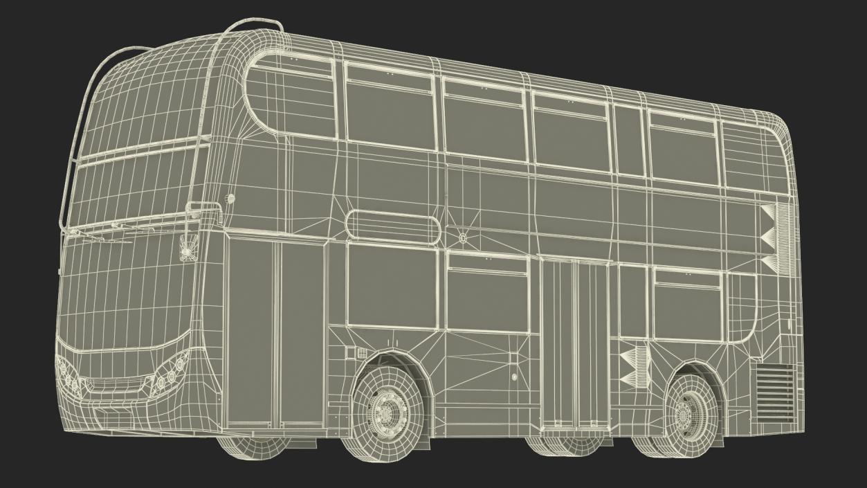 3D Enviro400 Double Decker Bus Simple Interior model