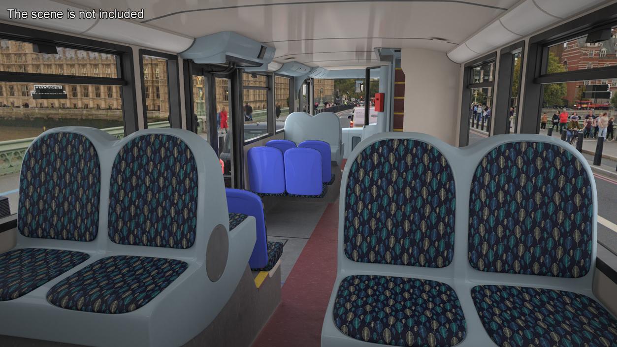 3D Enviro400 Double Decker Bus Simple Interior model