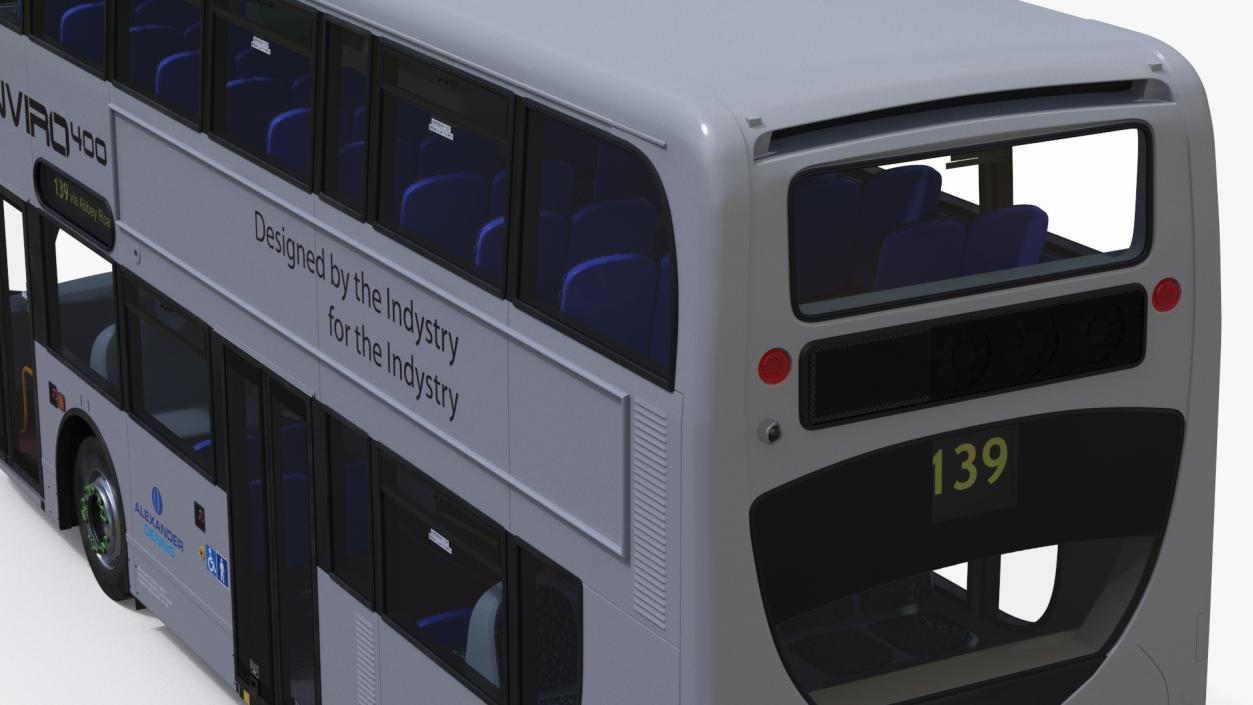 3D Enviro400 Double Decker Bus Simple Interior model