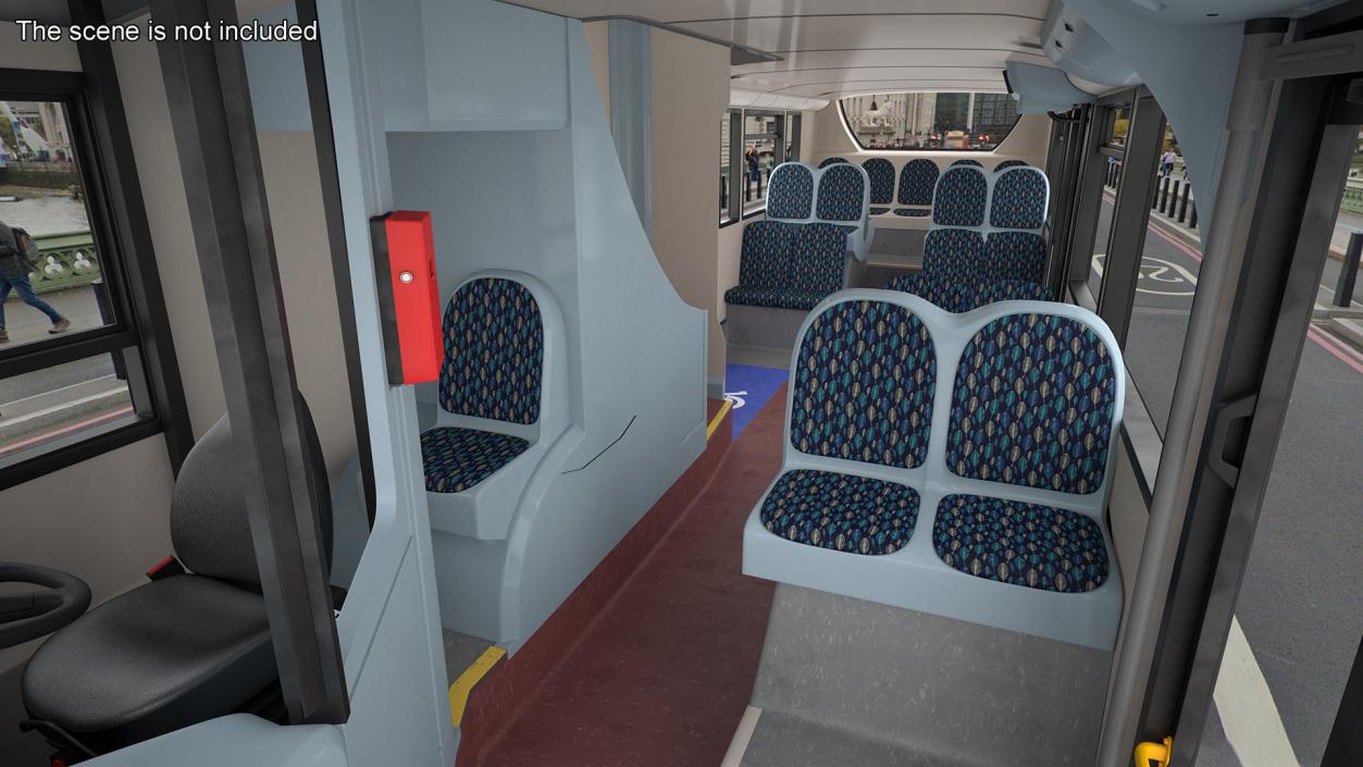 3D Enviro400 Double Decker Bus Simple Interior model