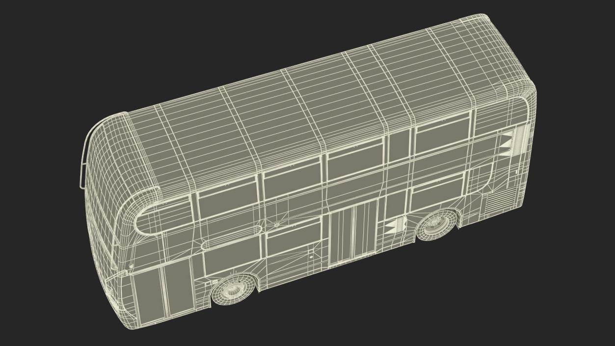 3D Enviro400 Double Decker Bus Simple Interior model