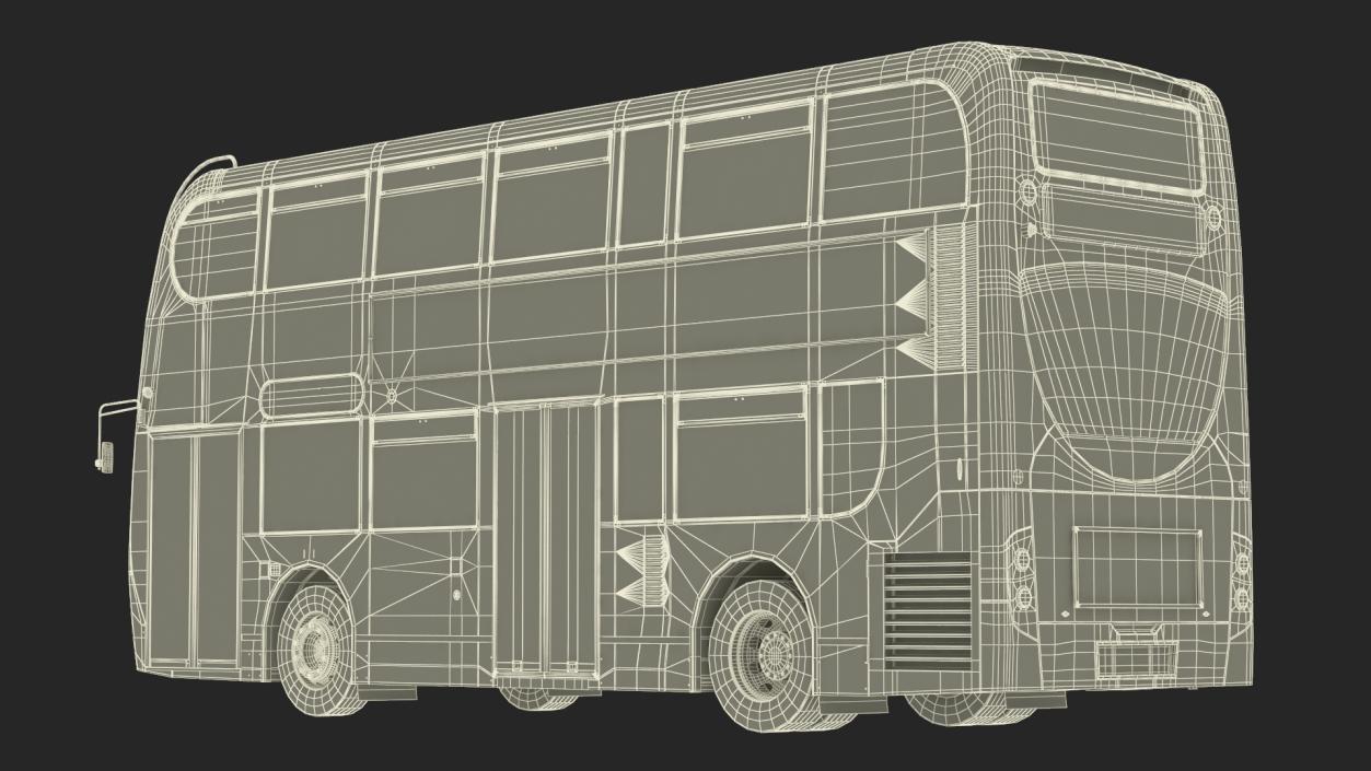 3D Enviro400 Double Decker Bus Simple Interior model