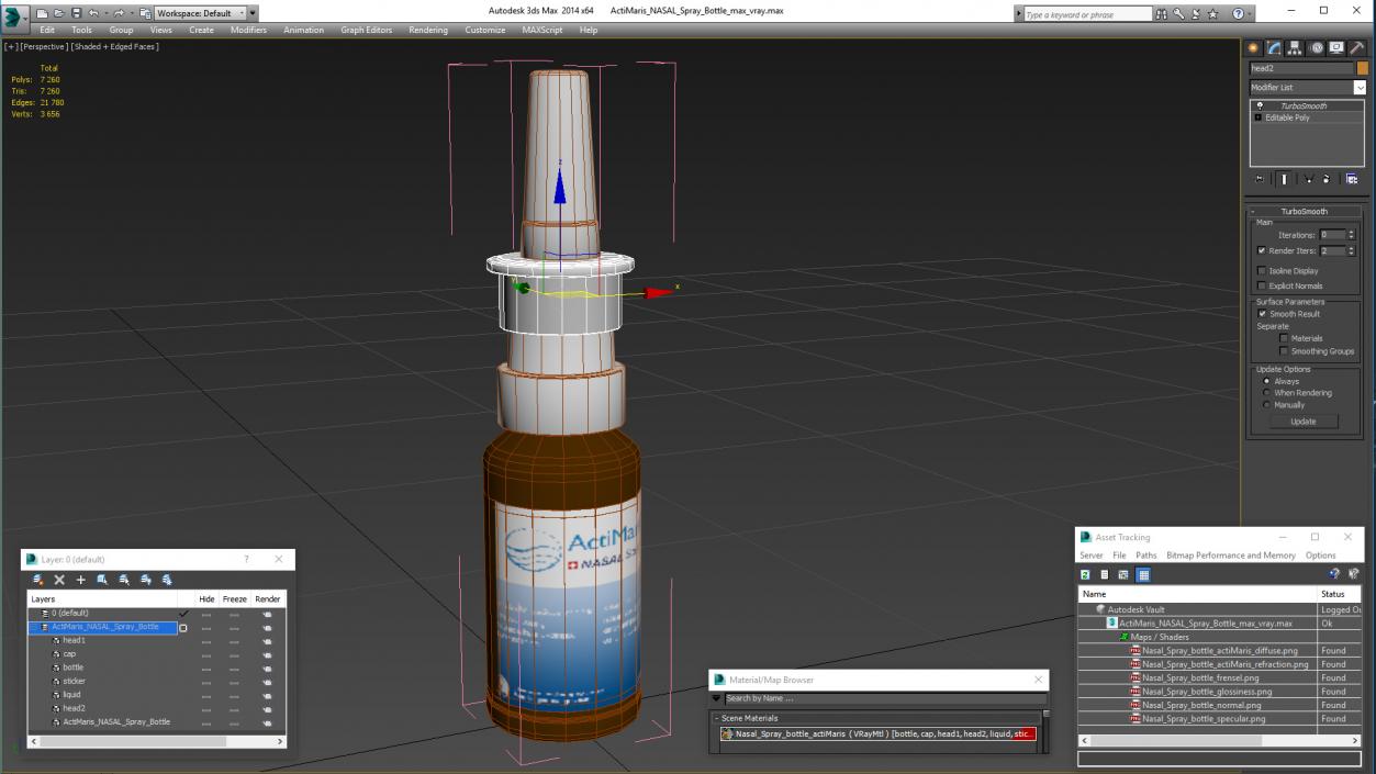 3D ActiMaris NASAL Spray Bottle model