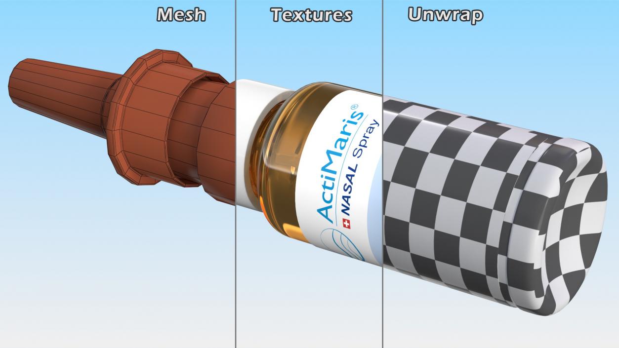 3D ActiMaris NASAL Spray Bottle model