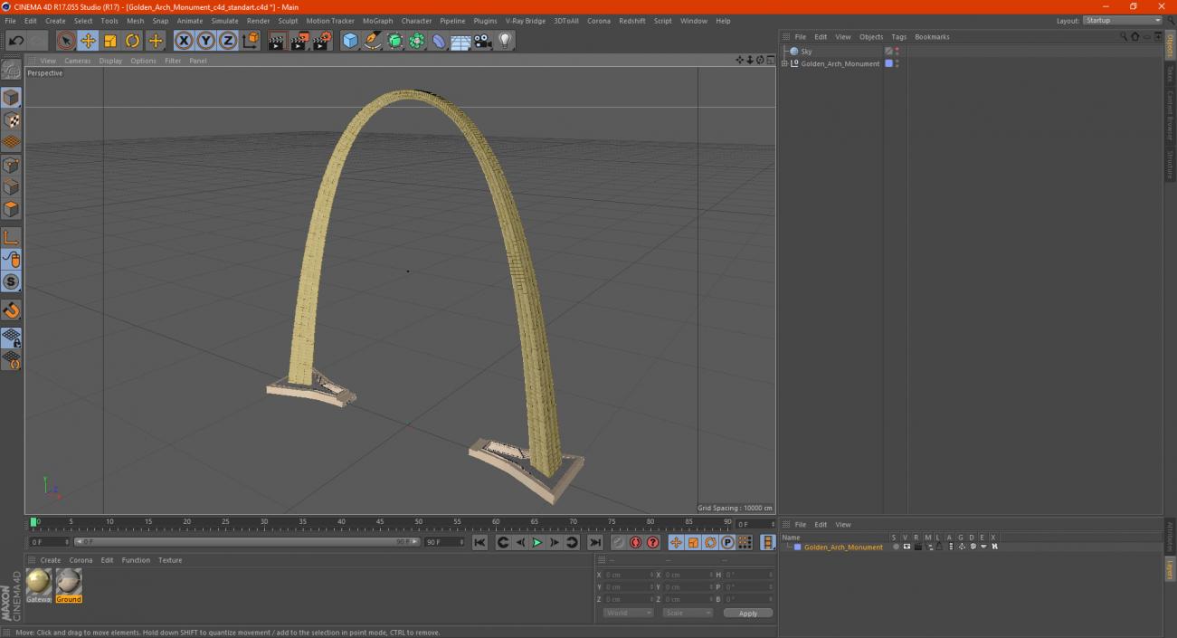 3D model Golden Arch Monument