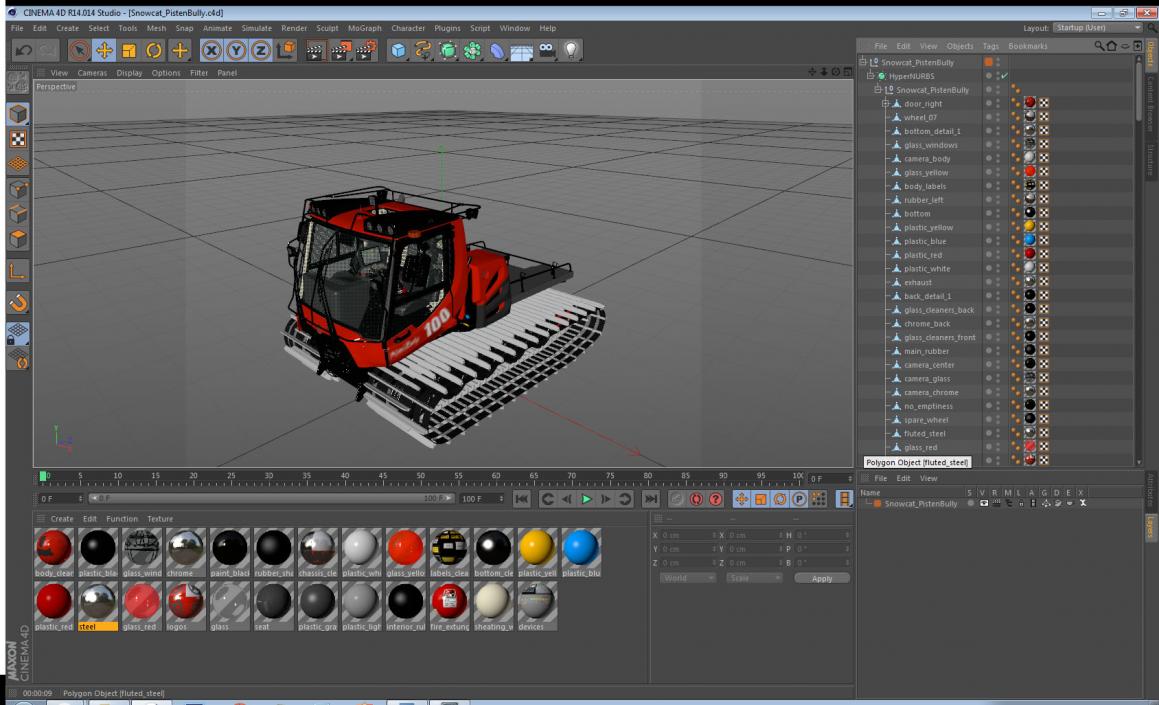 Snowcat PistenBully 3D model