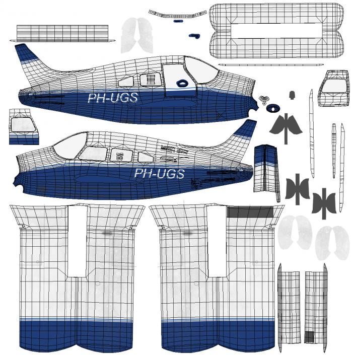 Piper PA-28-161 Cherokee 3D model