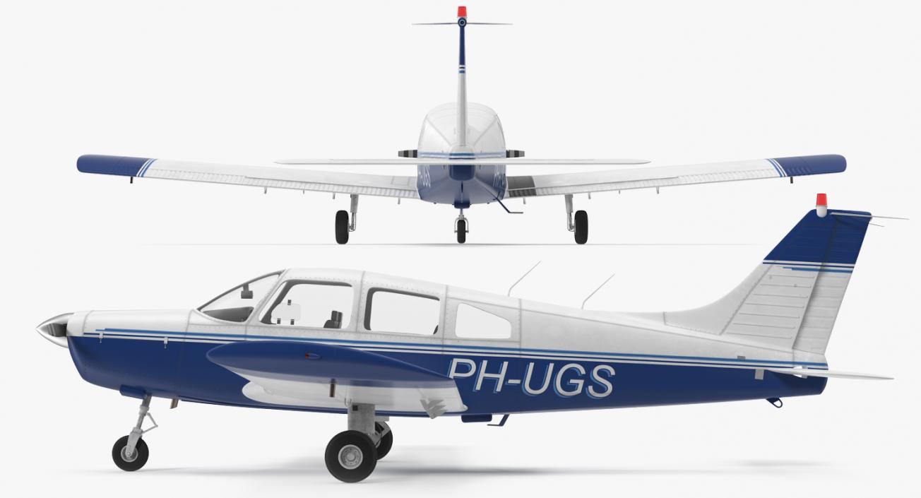 Piper PA-28-161 Cherokee 3D model