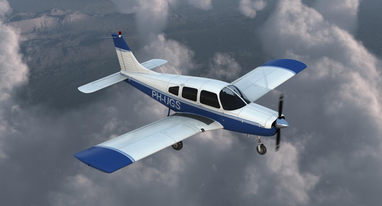 Piper PA-28-161 Cherokee 3D model