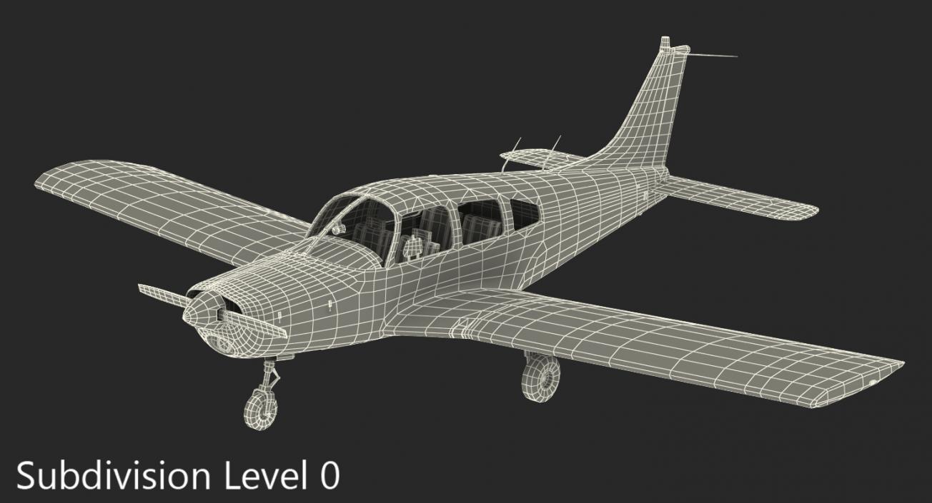 Piper PA-28-161 Cherokee 3D model