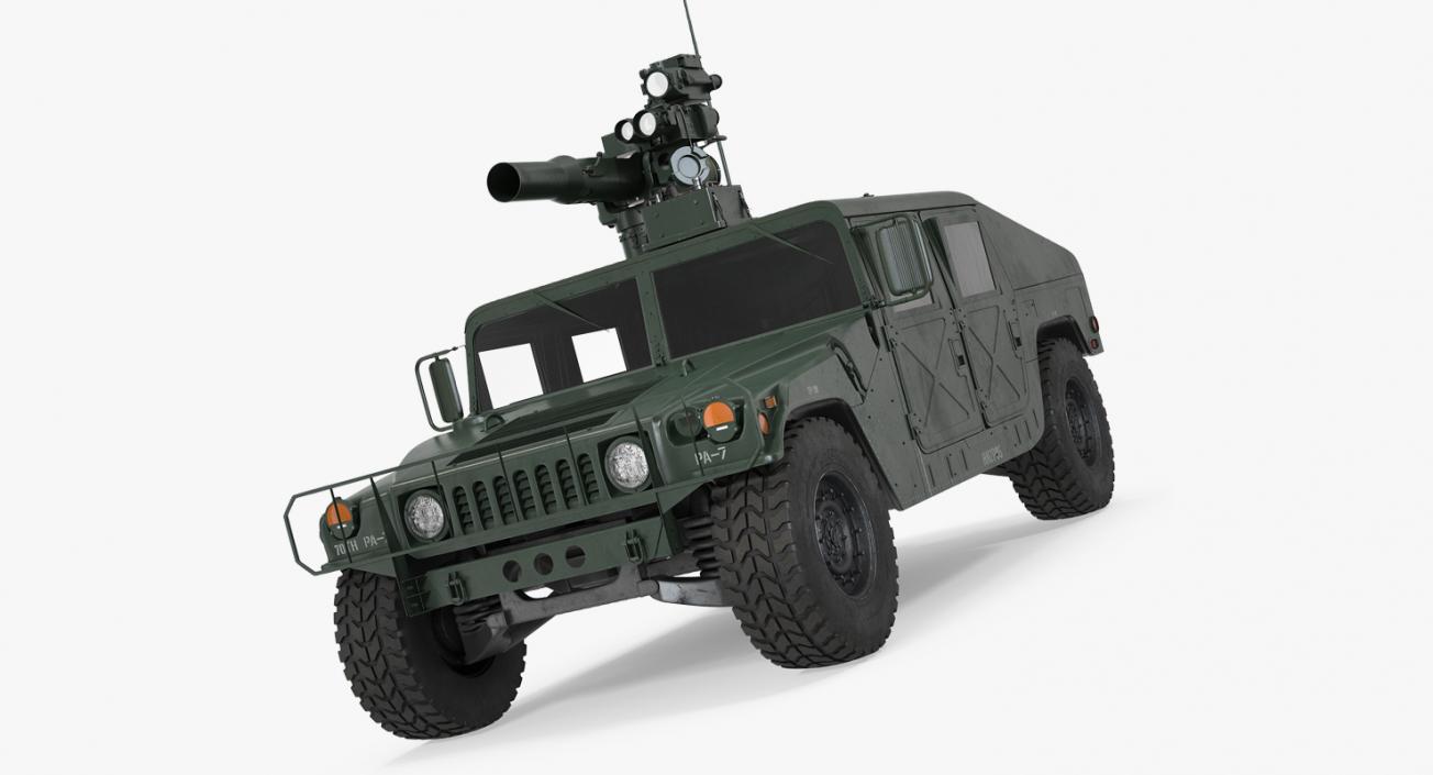 3D HMMWV TOW Missile Carrier M966 Simple Interior