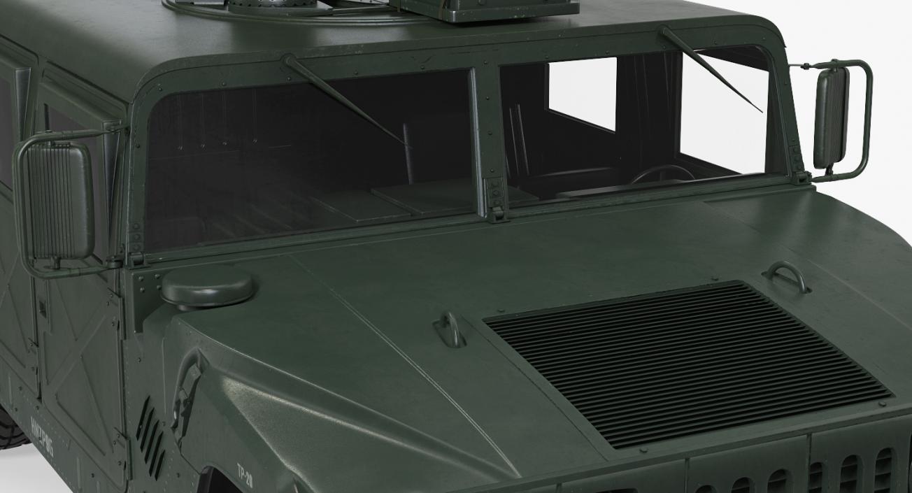 3D HMMWV TOW Missile Carrier M966 Simple Interior